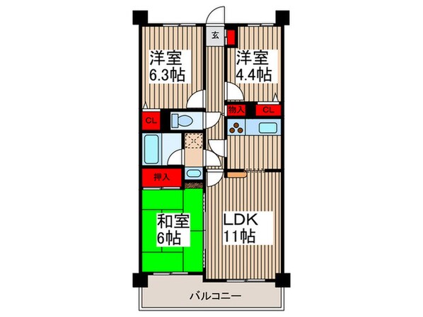 ﾗｲｵﾝｽﾞﾌﾟﾗｻﾞ蕨ｼﾃｨ-(905)の物件間取画像